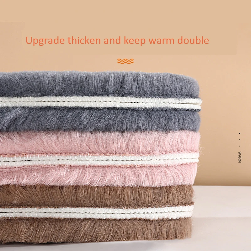 1 Pair Thicken Thermal Insoles Imitation Rabbit Hair Light Breathable Sole Shoes Pad Men Women Warm Soft Insole Warm