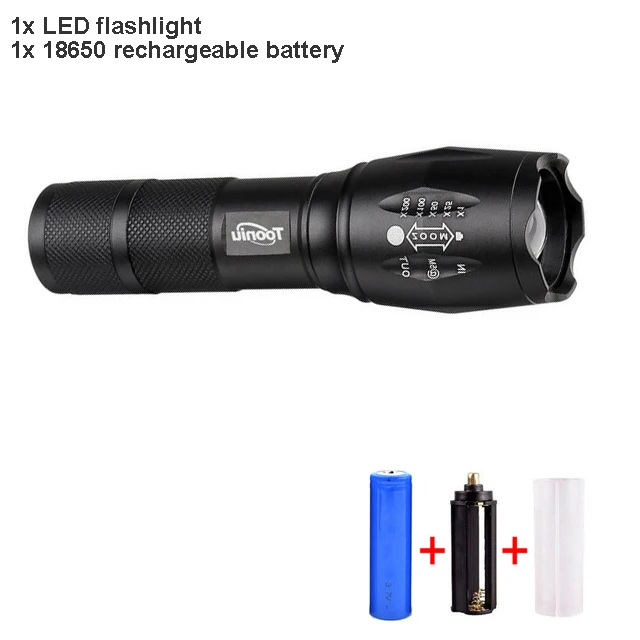 C Tooniu XM-L T6 L2 алюминиевый водонепроницаемый Zoomable CREE светодиодный тактический флэш-светильник фонарь светильник для 18650 аккумуляторной батареи или AAA - Испускаемый цвет: C