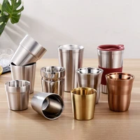 wine tumbler cup glasses 304 stainless steel double insulated beer cup cold water drinks cup coffee tea mug milk juice cup