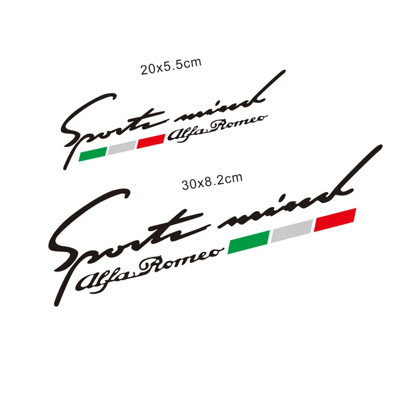 

Car Light Sport Reflective English Word Sticker Italy Alfa Romeo 147 2pcs/Pair Auto Accessories