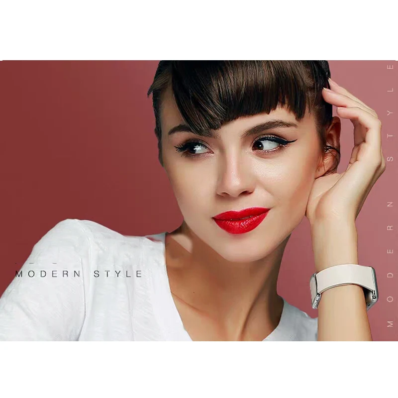 

New modern style Leather Loop strap for Apple Watch Series 6 se 5 4 3 2 1 bands Bracelet for iWatch 38mm40mm42mm44mm Watchband