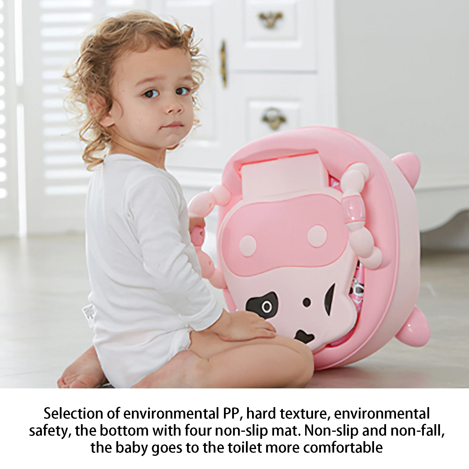 

Boys and Girls Potty training Seat Children's Pot Ergonomic Design Potty Chair Comfy Toilets Children Gift --Free Cleaning Brush