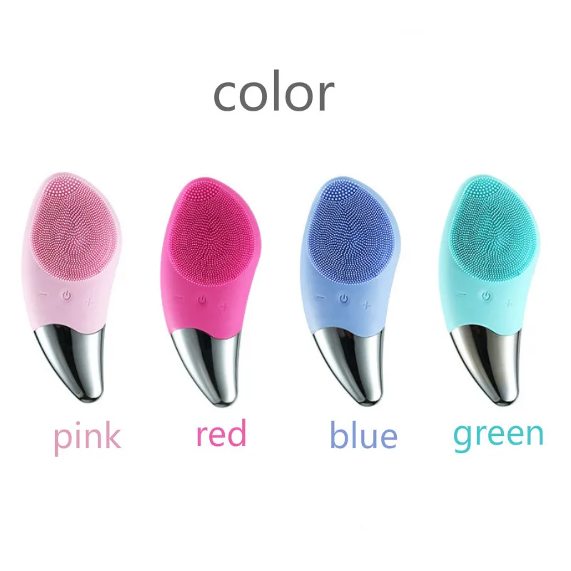 

Silicone Brush Electric Pore Cleaning Face Washing Instrument Skin Care Tool Mini Waterproof Ultrasonic Face Beauty Massager