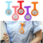 30 # модные Карманные часы силиконовые медсестры рабочие часы Брошь Туника Брелок часы с бесплатной батареей Карманные часы