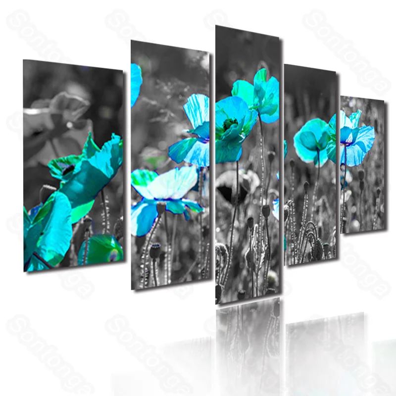 

Azure Rose Flower Gorgeous Minimalist Style Modern Home Decoration Art Poster Decoration Painting Porch Living Room