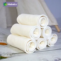 miababy 5pcs10pcs 3 layers hemp cloth diaper insert reusable super soft baby nappy insert 35x13 5cm for cloth diapercovers