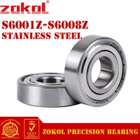 zokol 304440 stainless steel bearing s6000 s6001 s6002 s6003 s6004 s6005 s6006 s6007 s6008 zz z deep groove ball bearings