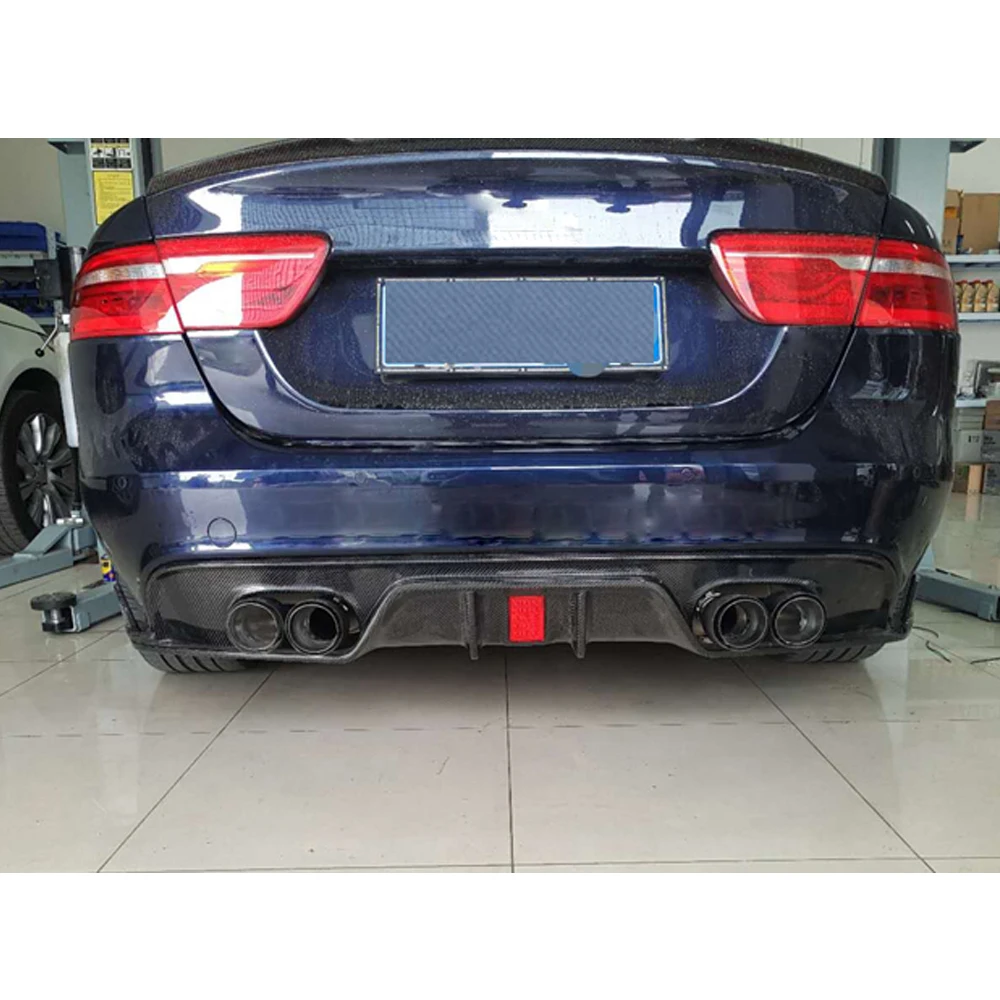 Диффузор для заднего бампера из углеродного волокна спойлер Jaguar XE XFL Standard 2016 2019 со