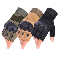 military gloves tactical half finger men paintball airsoft soft hard knuckle bicycle climbing riding army combat tactical gloves