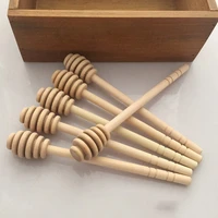 2pclot practical long handle wood honey spoon mixing stick dipper for honey jar coffee milk tea supplies kitchen tools