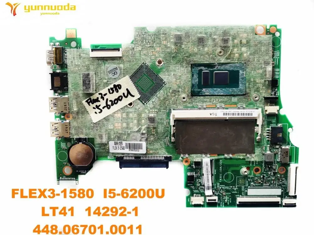 Оригинальный Для Lenovo FLEX3 1580 Материнская плата ноутбука I5 6200U LT41 14292 1 448.06701.0011