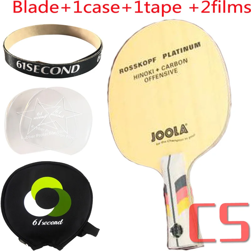 CS with 1 case Joola ROSSKOPF Platinum(5 слоев, HINOKI+ Premium Carbon, offension) лезвие для настольного тенниса с подарочной коробкой ракетка для Пинг-Понга Летучая Мышь - Цвет: CS with 1 case