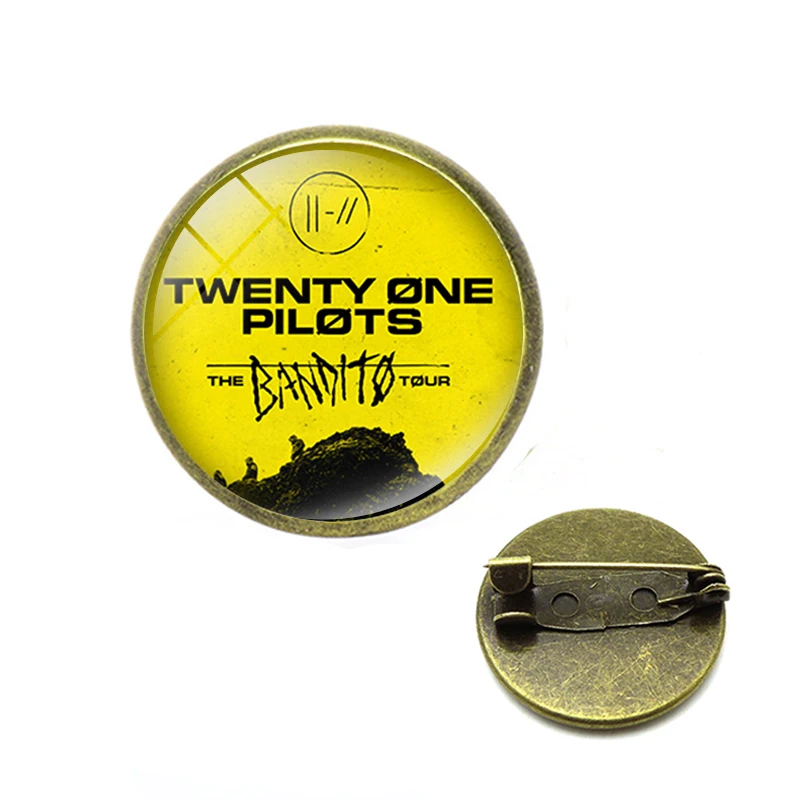 Броши Twenty One Pilots, панк-рок, логотип музыкальной группы, стеклянный рюкзак, нагрудные значки на кнопке, рождественские украшения