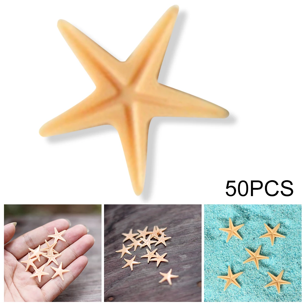 Starfish Beach Crafts Beautiful Pvc 50 Pcs Hand Picking Filling Garden Decoration Mini | Дом и сад