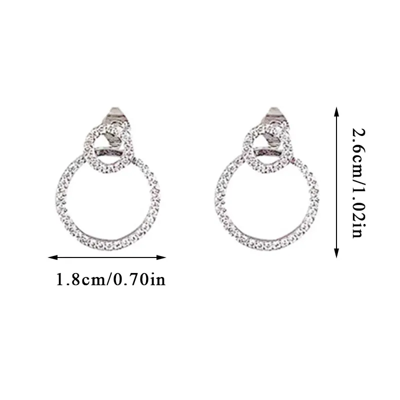 

Korean Simple Earrings 2020 New Temperament Double Circles Small Earrings Trendy Jewelry For Women Party Accessories Gifts