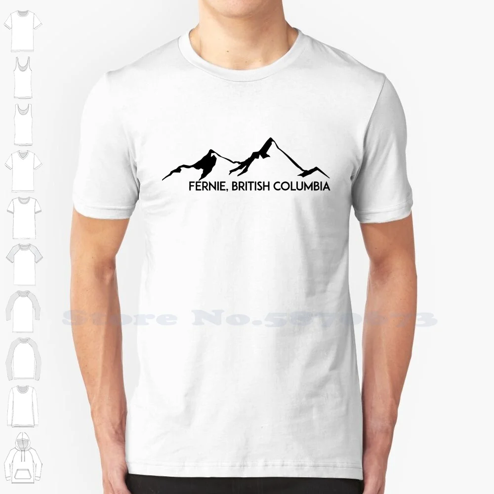 

Fernie British Canada Skiing Mountains Snowboarding Ski Snowboard Cool Design Trendy T-Shirt Tee Fernie British Canada Skiing