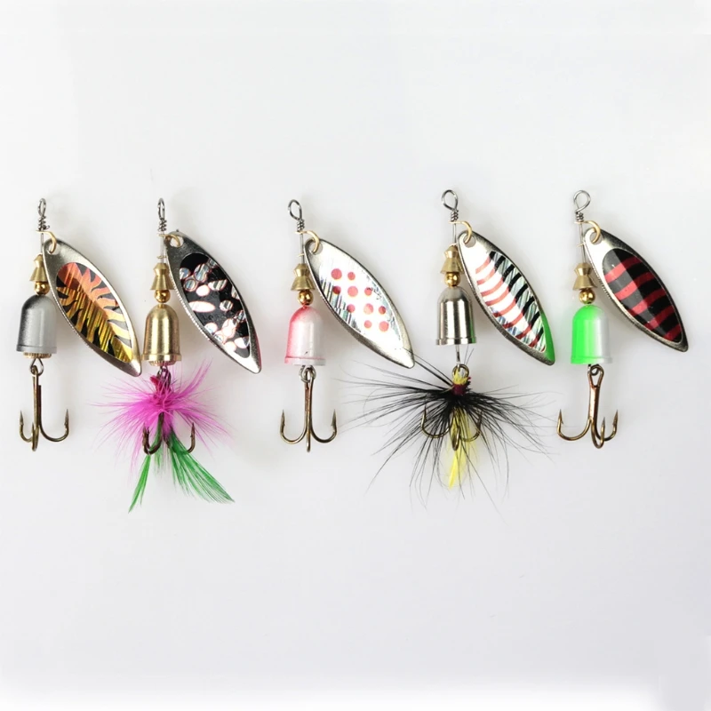 

Fishing Bait Sequin Reflective Noise Attract Rotation Mixed Colorful Treble