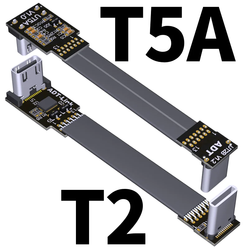 Плоский Удлинительный кабель USB 3 1 типа C к type 10 Гбит/с складной 90 градусов мужской