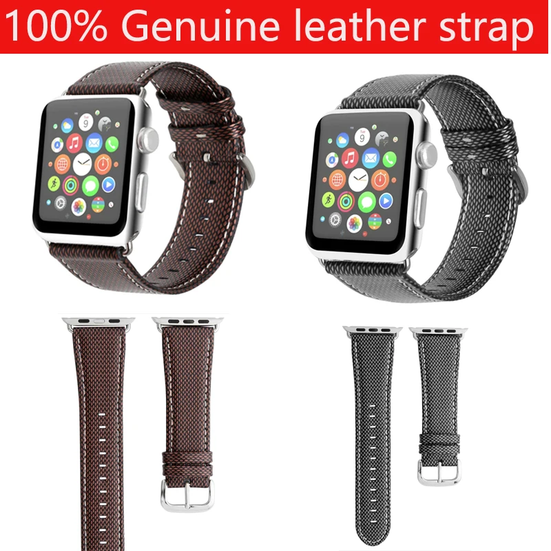 

diamond pattern Genuine Leather strap for apple watch band series 7 6 5 4 SE 44mm 40 for apple iwatch 6 band 3 2 38 42 41 45mm