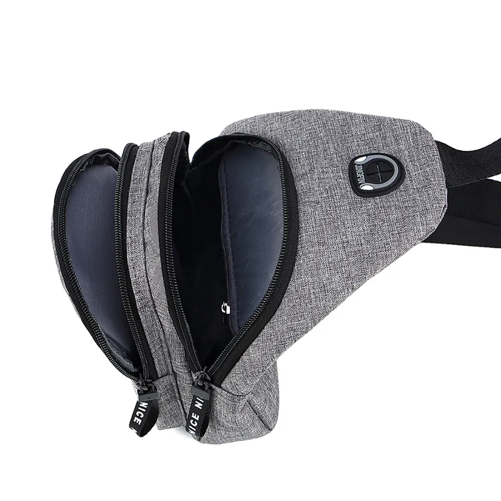 Модная мужская нагрудная сумка из ткани Оксфорд натуральная маленькая сумочка