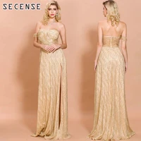 womens maxi dresses tube top mesh sequinned party evening long dress sexy backless off shoulder high split floor length secense