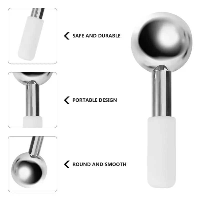 

2Pcs Facial Ice Globes Face Skin Massager Cooling Eye Puffiness Relief Tools Beauty Skin Massage Globes Suitable For Tired Women