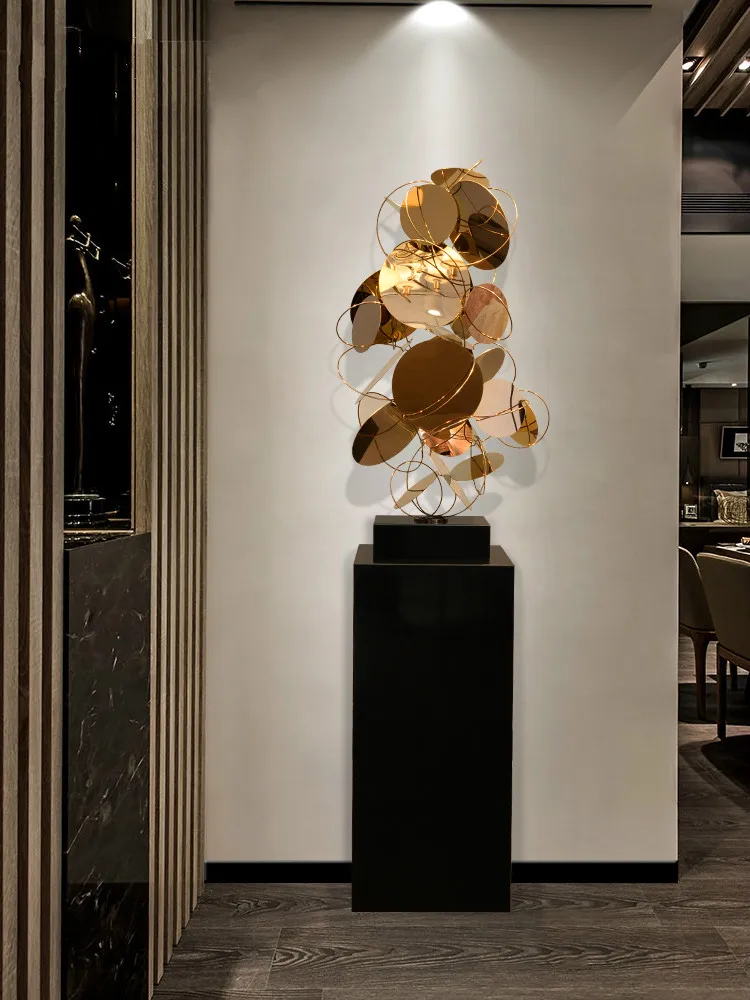 Лобби отеля модель гостиной Металл Нержавеющая сталь украшения ремесла