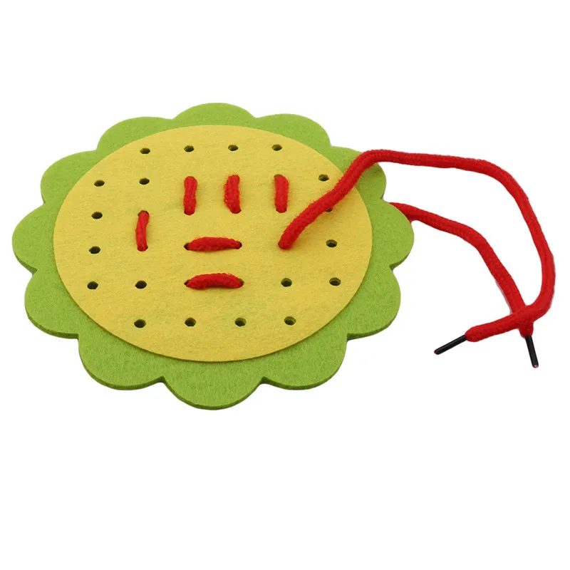 

Montessori Teaching Aids Math Toys Early Learning Education Toys Threading Kindergarten Manual Diy Weave Cloth Wearing Lacesaces