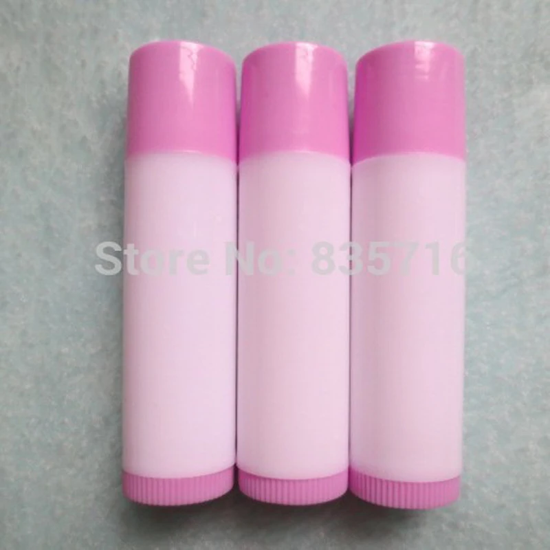 

100 шт./лот 5 мл пустой тюбик для помады, белый + розовый контейнер для блеска для губ, образец косметического бальзама для губ Sub-bottling HZ18