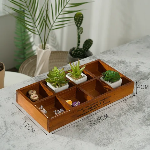 Деревянная коробка для хранения в японском стиле, прямоугольная, в стиле ретро