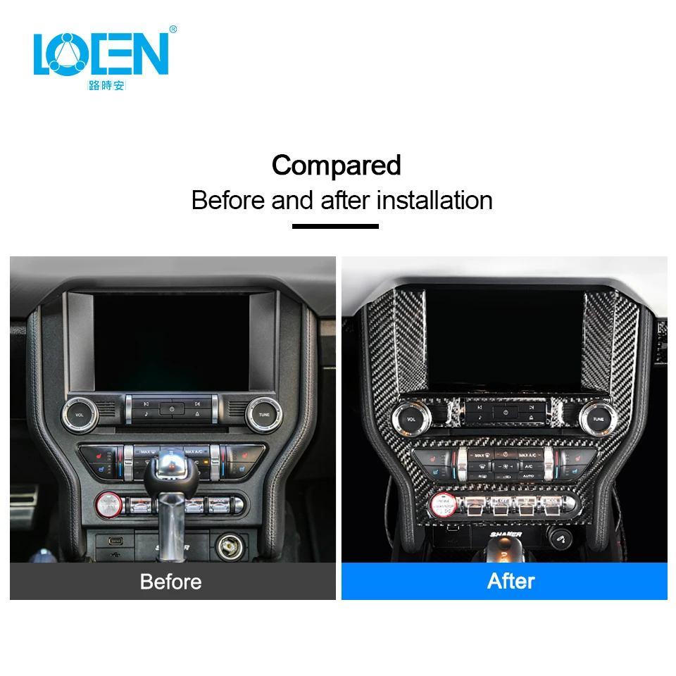 Для Ford Mustang углеродное волокно кондиционер воздуха с центральным управлением CD