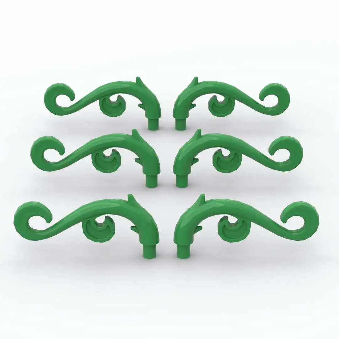 

80/160pcs Moc Bricks Toy Plant Stem Curved with 2 Thorns and 2 Swirls 28870 Flowers Assembles Particles for Children Gifts