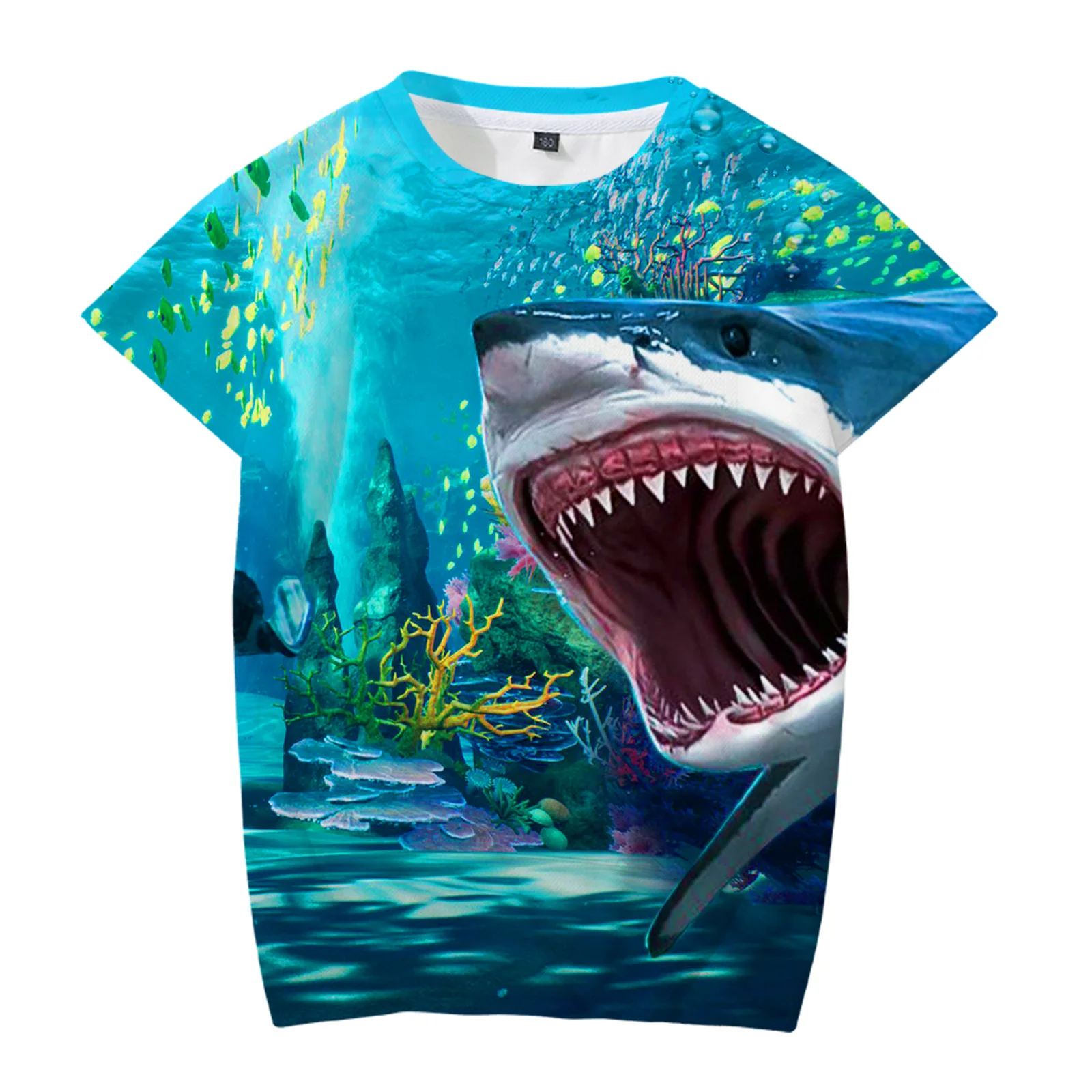 

Summer Boys Clothes Kids t Shirt Baby Shark Cartoon Print Children Clothes Tee Animal Girls T-Shirts Toddler Tops 2021 New