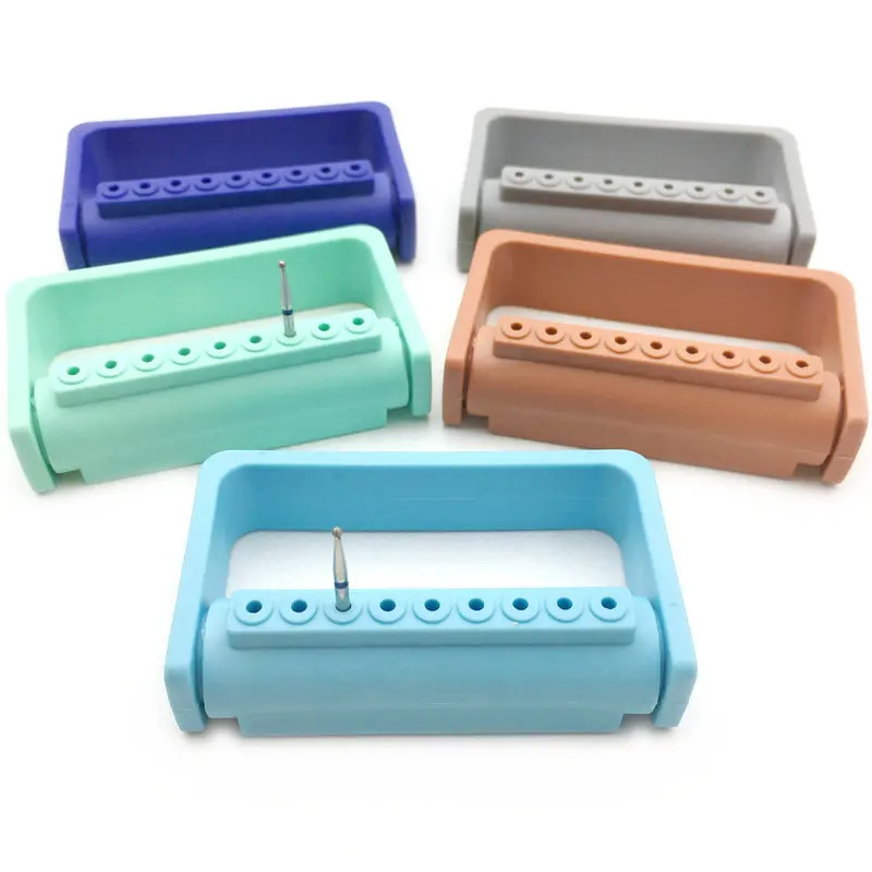 1 шт. держатель для зубных буров с 9 отверстиями|Модель зубов орто-металлическим