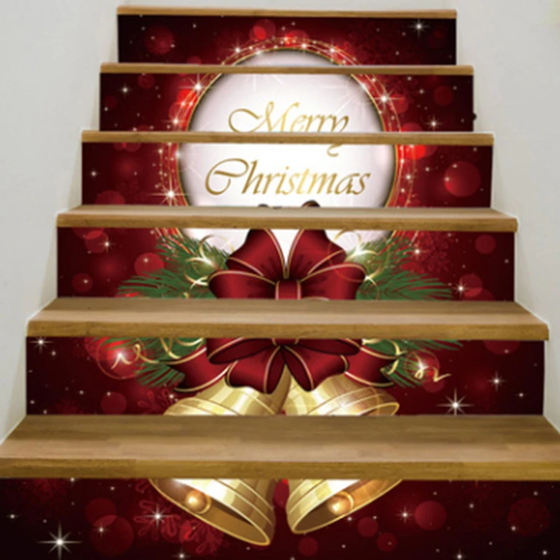 Рождественская елка олень наклейка на лестницу для гостиной лестницы пол