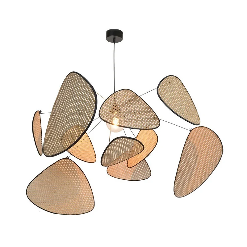 

Modern Chinese living room bedroom dining room tea room bar counter creative personality pastoral rattan Pendant Lights