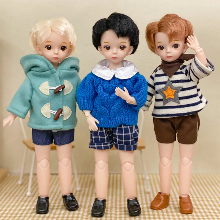

30cm Male Doll BJD Doll Universal Clothes 1/6 Fat Doll Wearable Fashion Dress Up Sports Suit Series DIY Girl Toy Holiday Gift