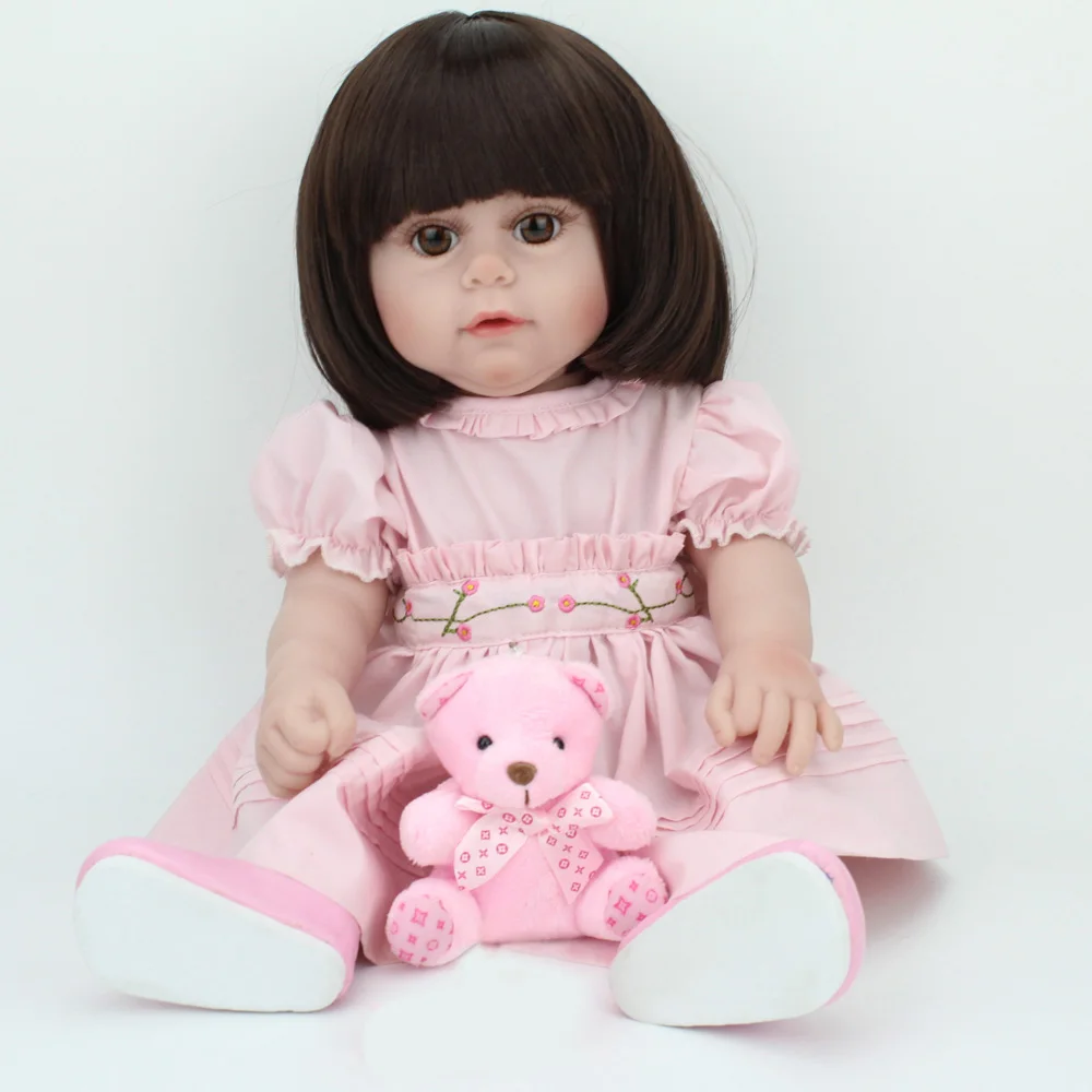 NPK 17 дюймов 43 см силиконовый Reborn baby Doll игрушка для ванны Реалистичная кукла