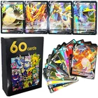 60 шт. блестящие карты Pokemon V VMAX GX TEAM MEGA Energy, английская игра Такара томия, битва, торговая карта, Лидер продаж, детские игрушки, подарок
