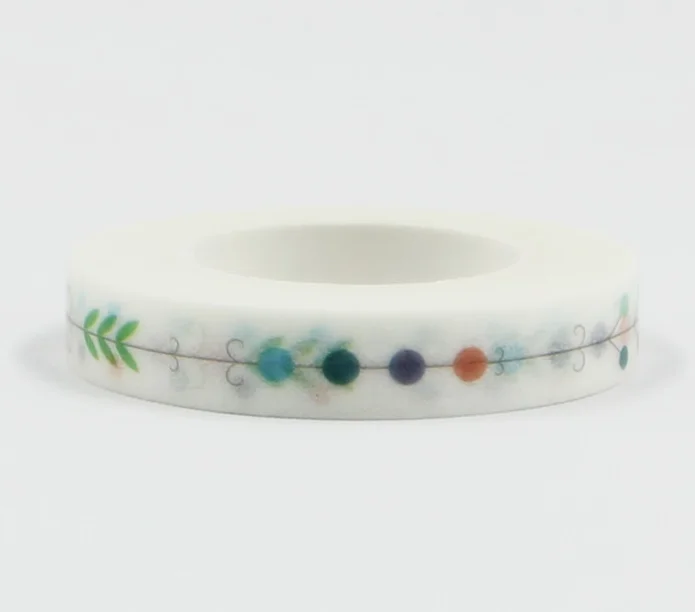 

8mmx10m leaf dot decorative washi masking tape(1piece)