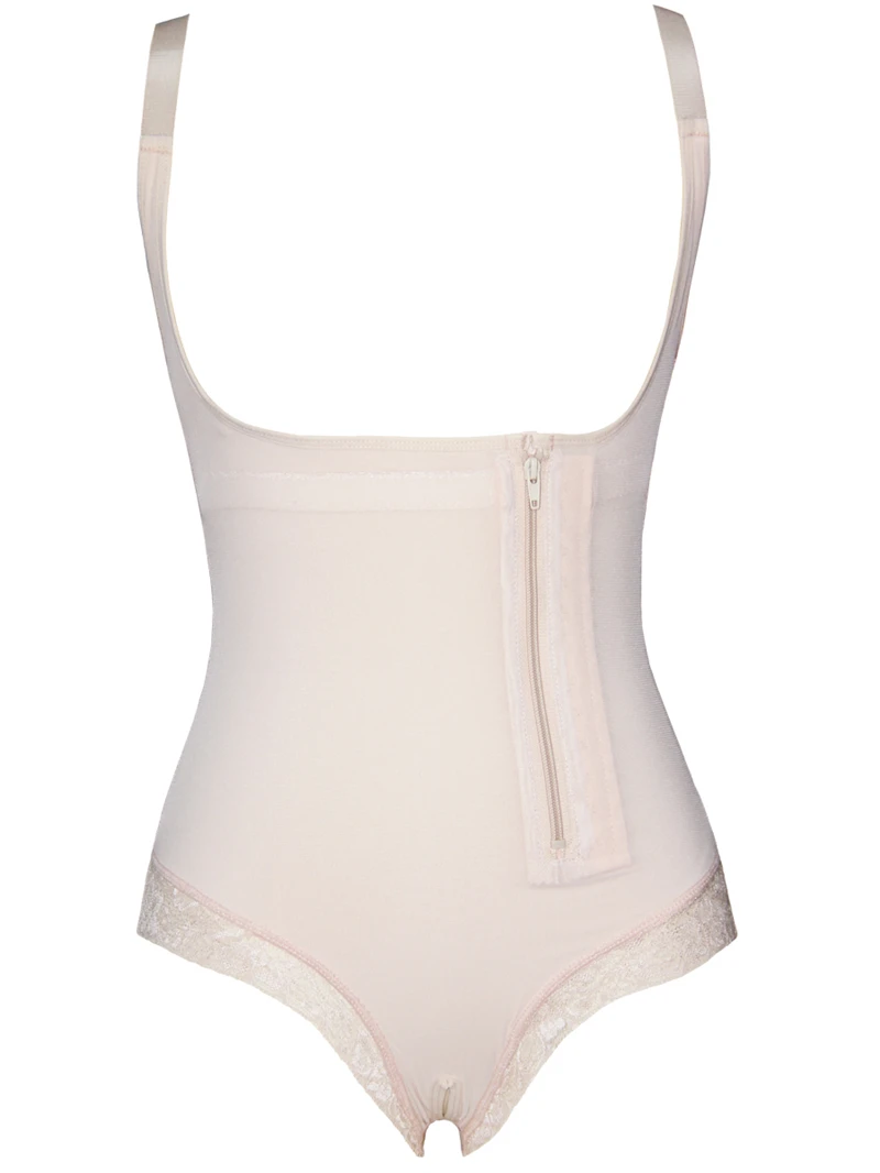 Женский корсет для коррекции фигуры, Корректирующее белье для похудения, кружевной корсет на молнии, трусики для контроля живота, Levanta Gluteos Mujer