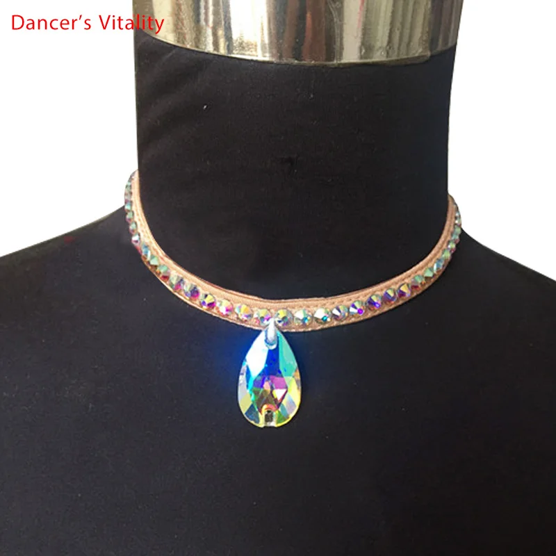 Новые аксессуары для латиноамериканских танцев, Современный бальный танец, одежда для выступлений, танцевальные аксессуары для соревнований, Алмазное ожерелье