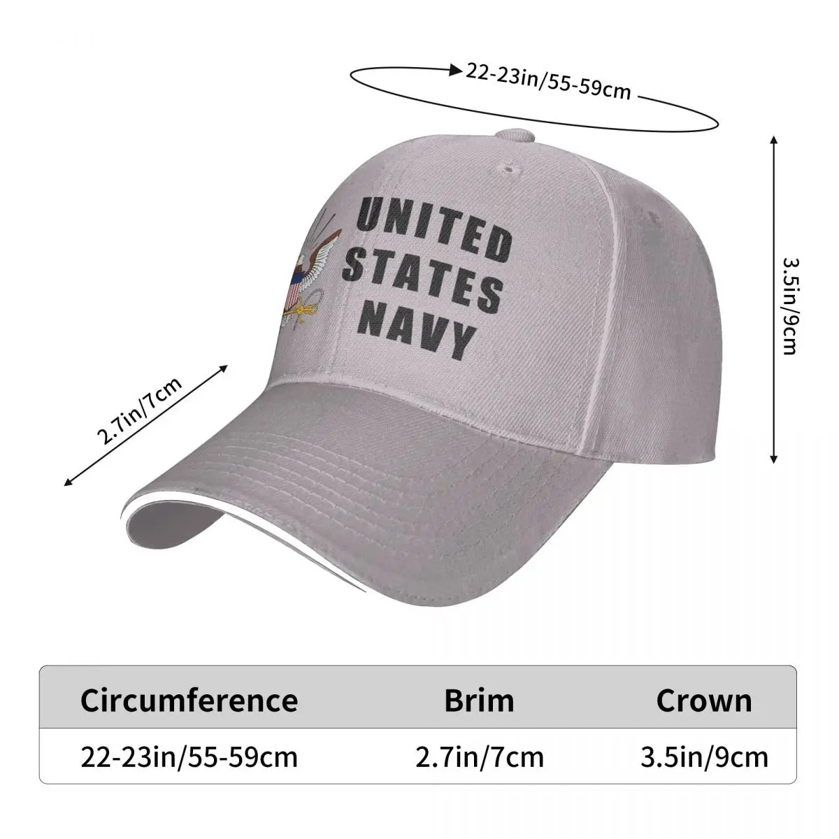 

Unisex Cotton Cap For Women Men United States Navy Fashion Baseball Cap Adjustable Outdoor Streetwear Hat