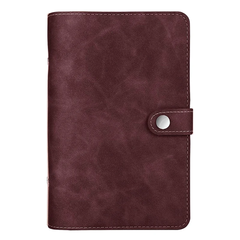 

PU Leather Budget Binder Refillable Binder with Colored Binder Zipper Pouches Clear Loose Leaf Bags Cash Envelopes