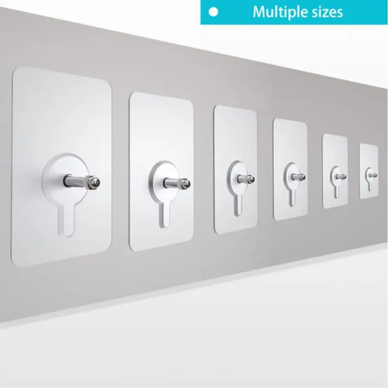 

2/6pcs Punch-Free Non-Marking Screw Sticker Wall Hook Hanger Invisible Traceless Strong Adhesive Nails Screw Stickers Wall Hook