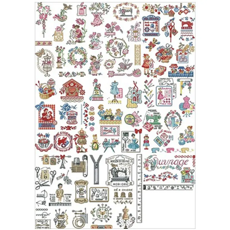 

TOP Handmade Story Map Patterns Counted Cross Stitch 11CT 14CT 18CT DIY Chinese Cross Stitch Kits Embroidery Needlework Sets