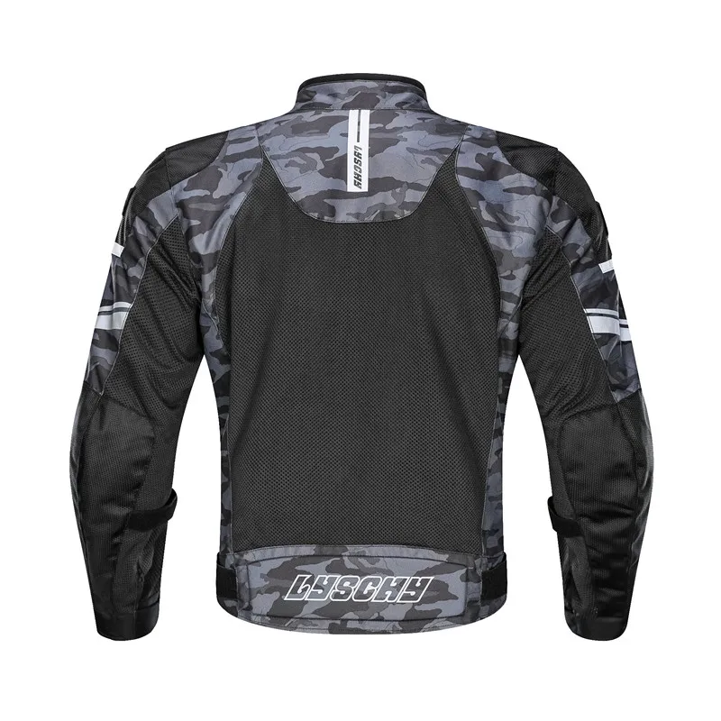 Дышащая мотоциклетная куртка LYSCHY сетчатая спортивная с защитным снаряжением и