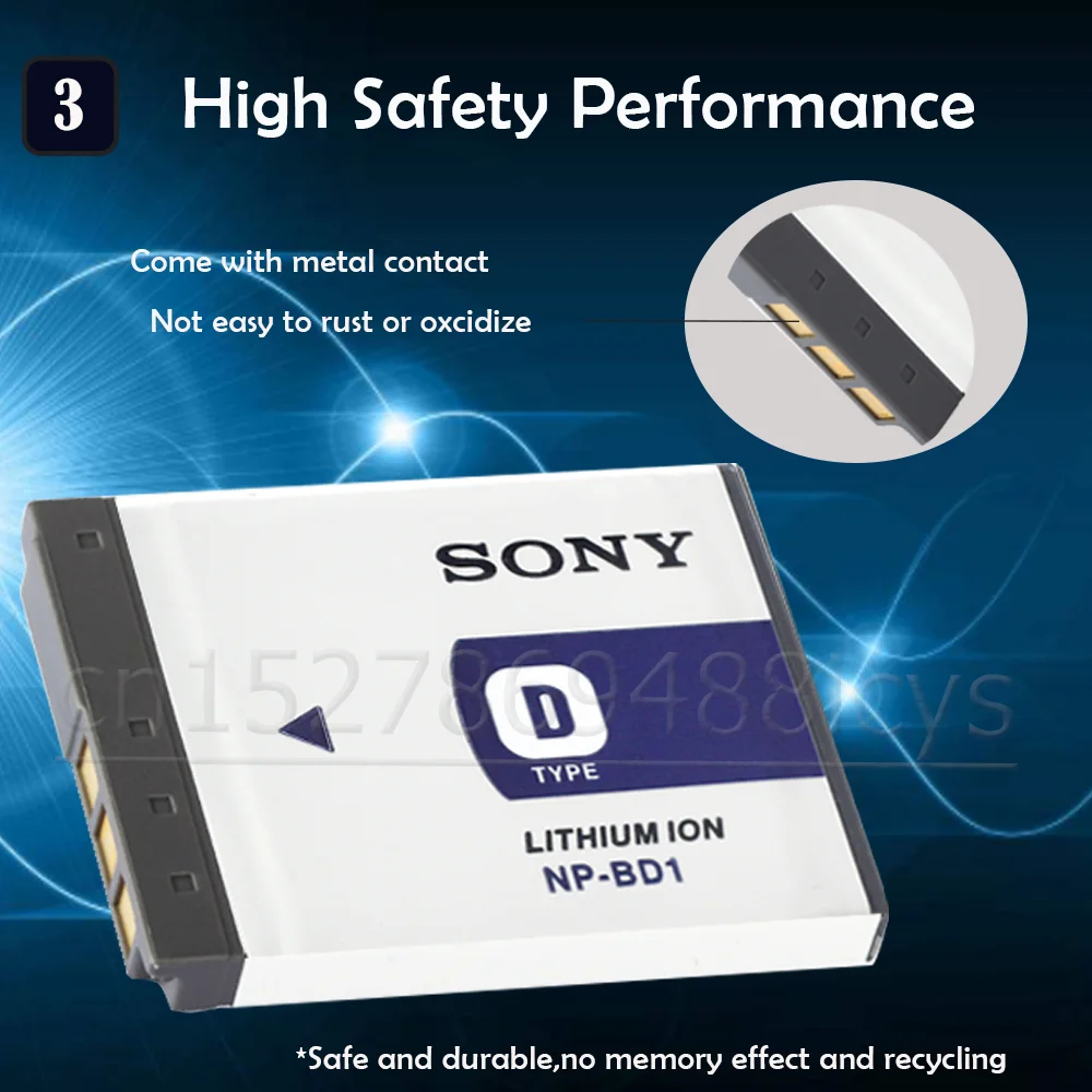 Оригинальная литиевая аккумуляторная батарея Sony NP-BD1 NP BD1 NP-FD1 FD1 для камеры DSC T300 TX1