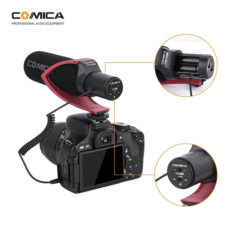Микрофон для камеры Comica CVM V30 PRO конденсаторный микрофон|video camera lighting equipment|microphone