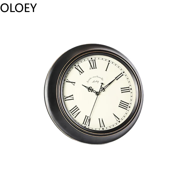 

Luxury Large Wall Clock Metal American Retro Clock Mechanism Living Room Silent Digital Wall Clock Farmhouse Decor Wall Clocks